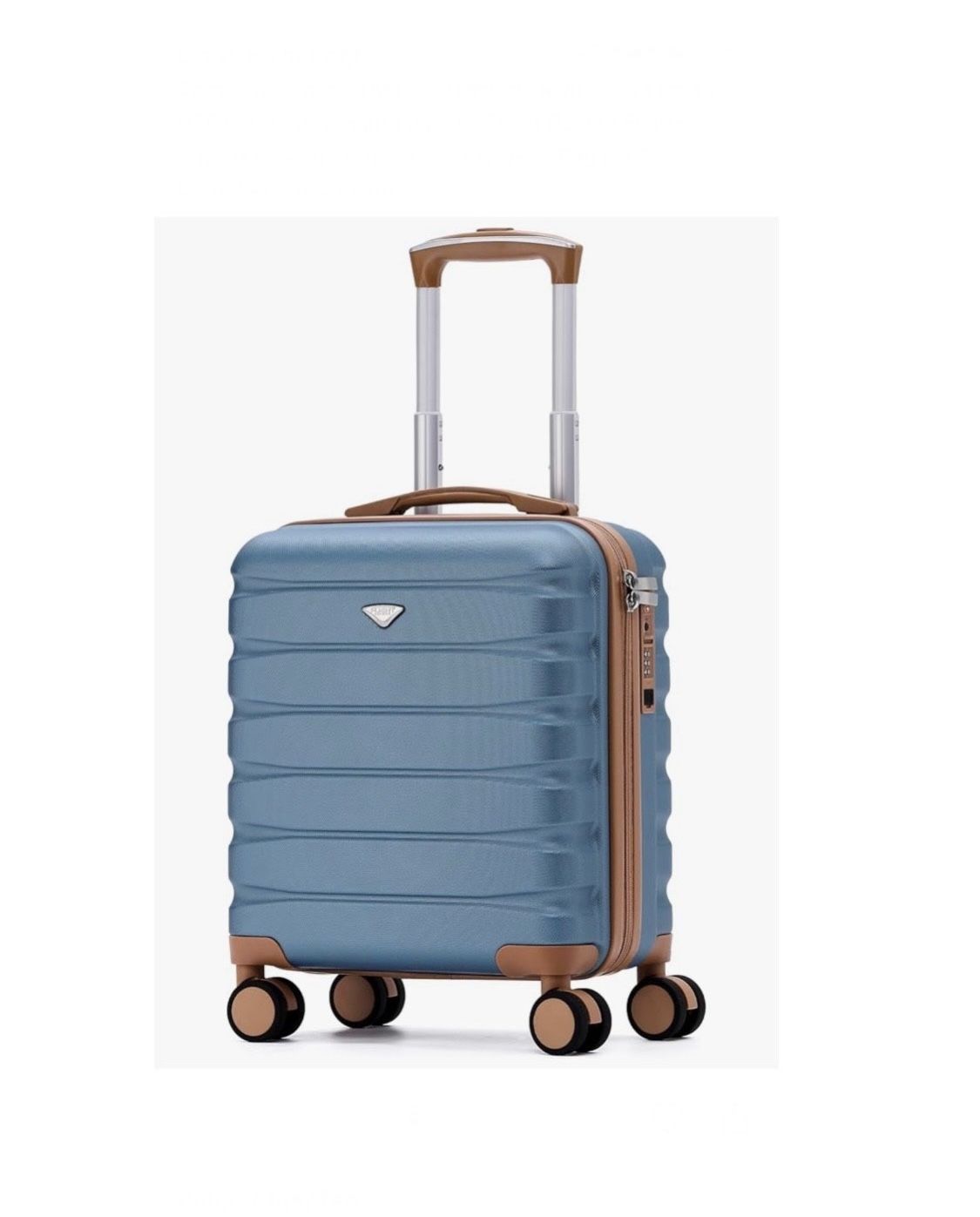 Flight Knight Carry On Suitcase 18x14x8 Hardside Built In TSA Lock & USB Port Lightweight Luggage Silent Double Spinner Wheels Maximum Underseat Carry