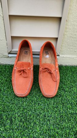 Land's End Orange Suede Tassel Loafers | Men Size 11| Excellent Condition