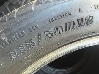 215/50/18 Goodyear (4 Tires) $80.00/ All 4
