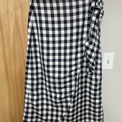 Madewell Midi Checkered Wrap Skirt