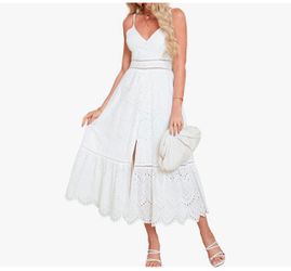 White Embroidered Dress