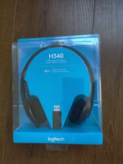 Logitech H340 Computer Headset With Mic, Over-the-Head, Black