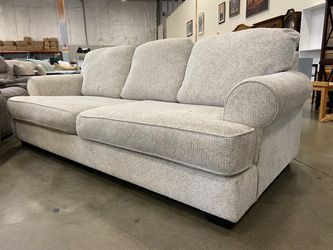 Ivory Chenille Wide 2 Seat Sofa