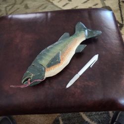 Vintage Hand Carved/painted Wooden Trout 