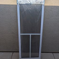 White Outswing Metal Hinged Screen Door