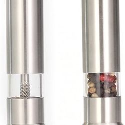 Pepper Mill Grinder Pepper Grinder - Stainless Steel Refillable Pepper Grinder Manual Hand Thumb Press