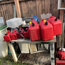7 Gas Cans, Gasoline, Cans Price Is For All