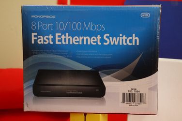 ••MONOPRICE Fast Ethernet Switch •M108•8 Port 20/100 Mbps••💘🎖NEW••