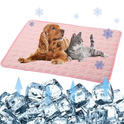 New! Ice Silk Cooling Mat for Dogs & Cats, Portable & Washable Pet Cooling Blanket 40.1” x 27.6”