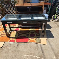 3 Drawer Glass Table Desk 