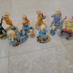 Chinese Monk Figurines 