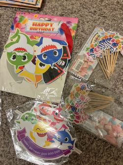 Baby shark party decorations