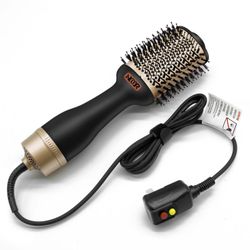 4-in-1 Hot Hair Dryer Brush Frizz Control Blowout Hair Dryer Brush for Drying and Straightening Volumizing Hot Air Styler for All Hairstyles - F
