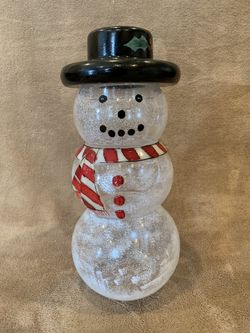 Christmas Snowman 4 Pc Stacking Candy Jar