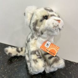 WWF Snow Leopard 8" Stuffed Animal Wildlife Collection Plush Toy by Mimex 