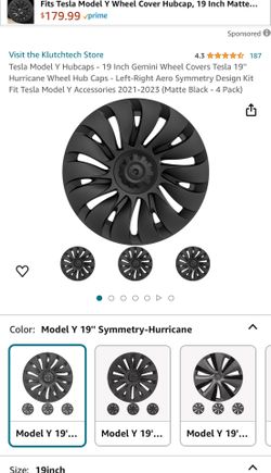 2021/2023Tesla Y Model 19inch Hubcaps (KlutchTech) 