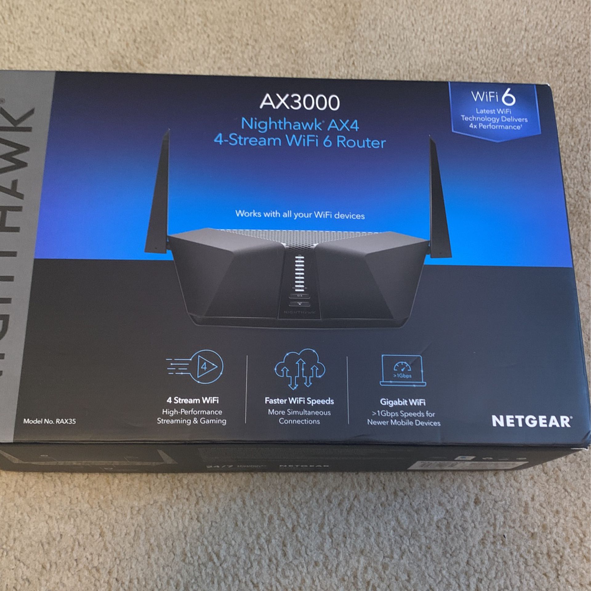 Nighthawk AX4 (AX 3000) WiFi6 Router