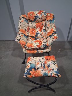 Welnow Modern Lazy Chair with Ottoman