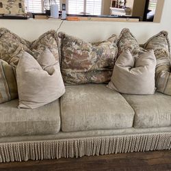 High End Chenille Sofa with fringes