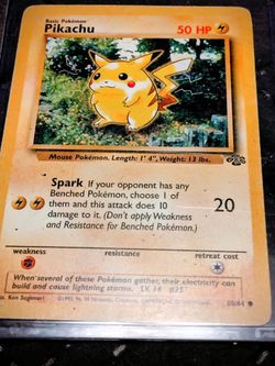 Rare Red Cheek Pokemon Pikachu Card