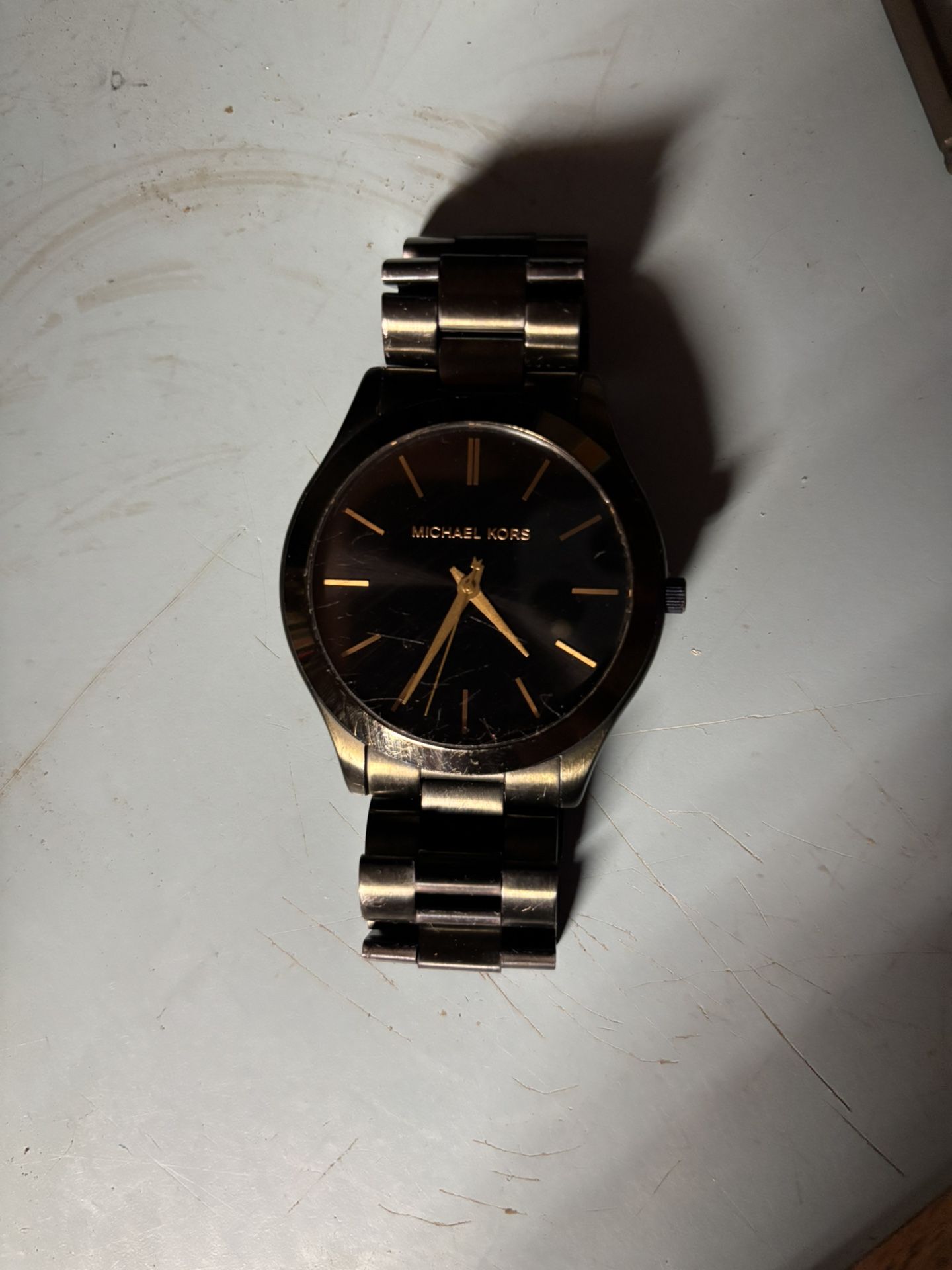 MICHAEL KORS Men's Oversized Slim Runway Stainless Steel Quartz Watch