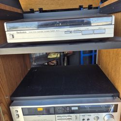 Record Player And Cassette Player.