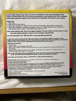 Scotch 3M 1in X 30 Ft X .030in Rubber Mastic Electric Tape