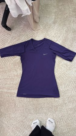 Nike Women’s Purple Dri-FIT Long-Sleeve V-Neck