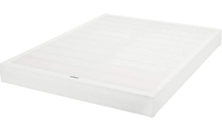 Amazon Basics Smart Box Spring Bed Base, 7-Inch Height Mattress Foundation, Tool-Free Easy Assembly, King, 79"L x 75.5"W x 7"H, White