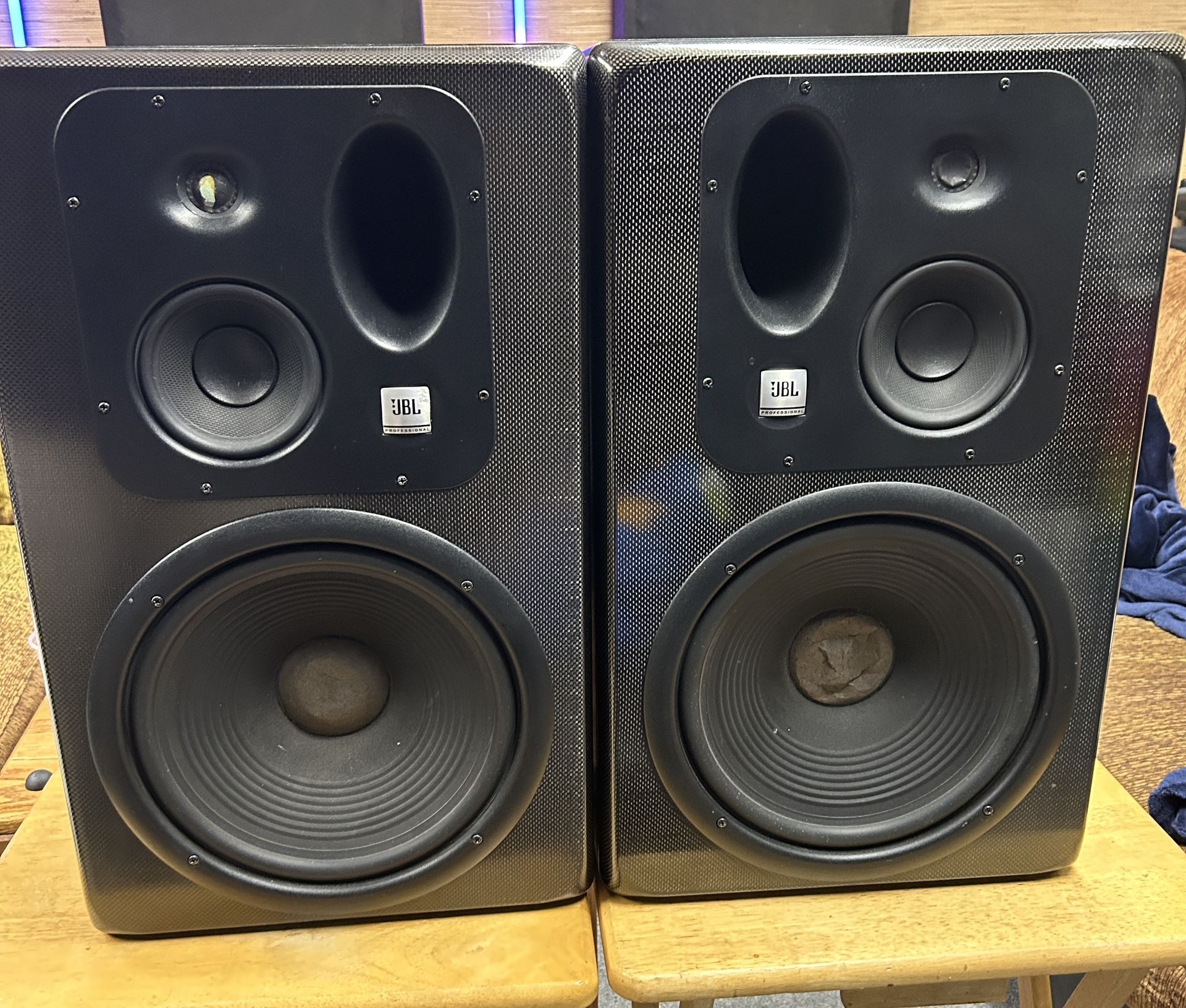 JBL LSR32 Passive Three‑Way Studio Monitors (Pair)