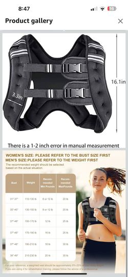 Weighted Vest for Men Women, 12lbs Adjustable Running Vest with Reflective Stripe, Comfortable Body Weight Vests for Workout, Strength Training, Runni