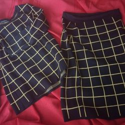 Black And Yellow 2 Piece Set 