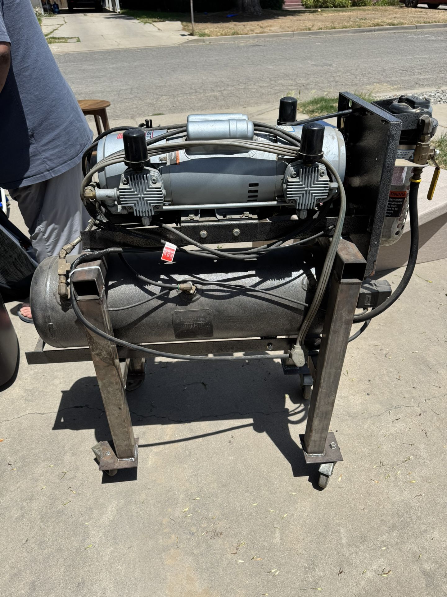 Home Made Air Compressor On Wheels