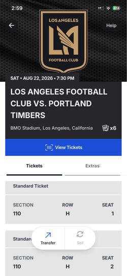 Los Angeles Football Club Vs Portland Timbers  Saturday August 22nd
