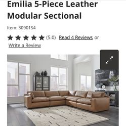 Ashley Furniture Leather Sectional Couch