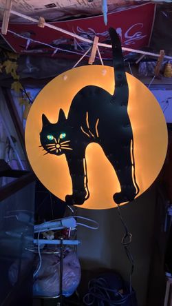 Black Cat Halloween Decor 