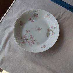 Limoges Dish In Pink Flowers