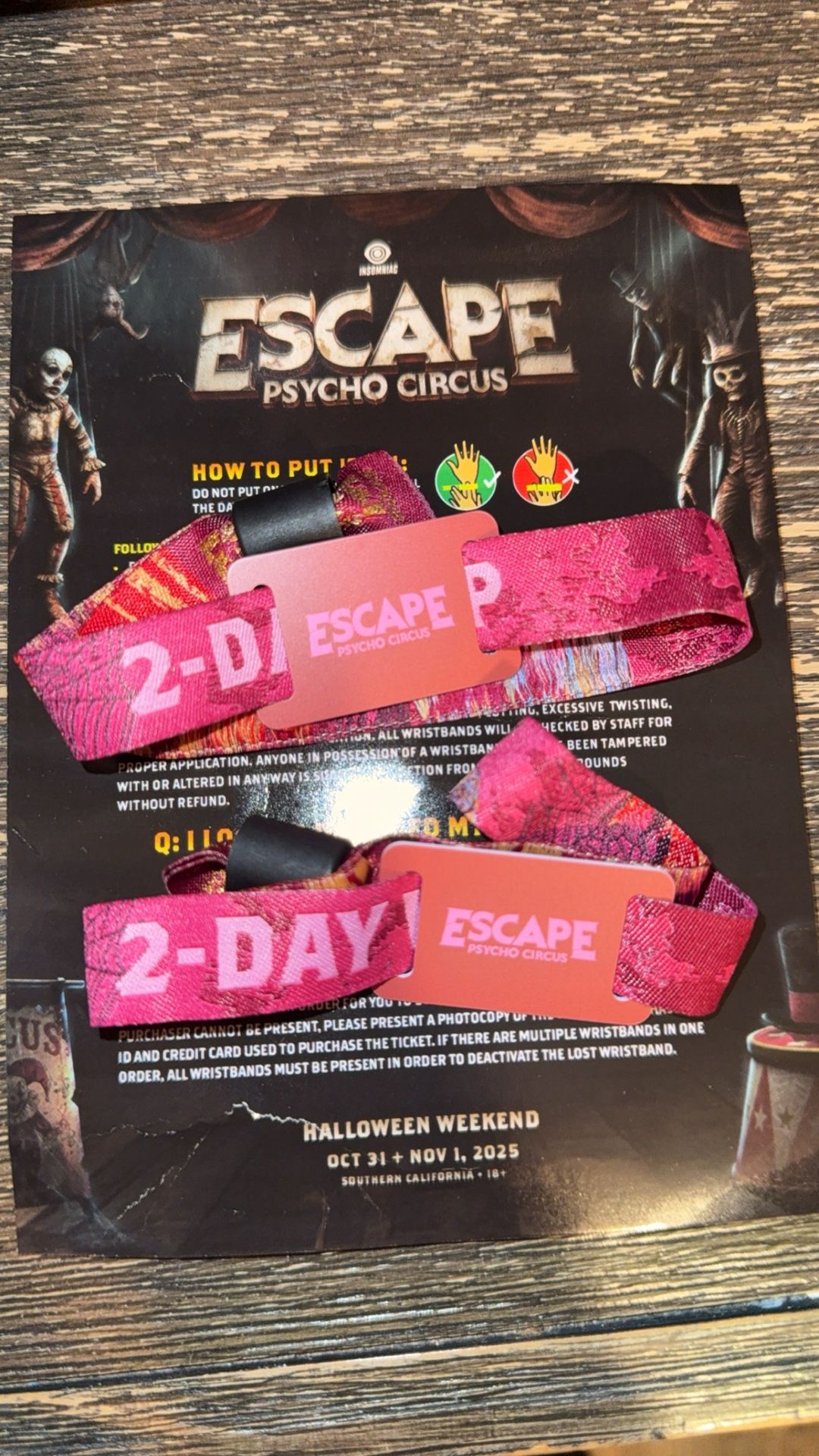 2  VIP Tickets to Escape Halloween