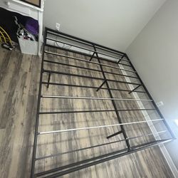 Black King Metal Bed Frame