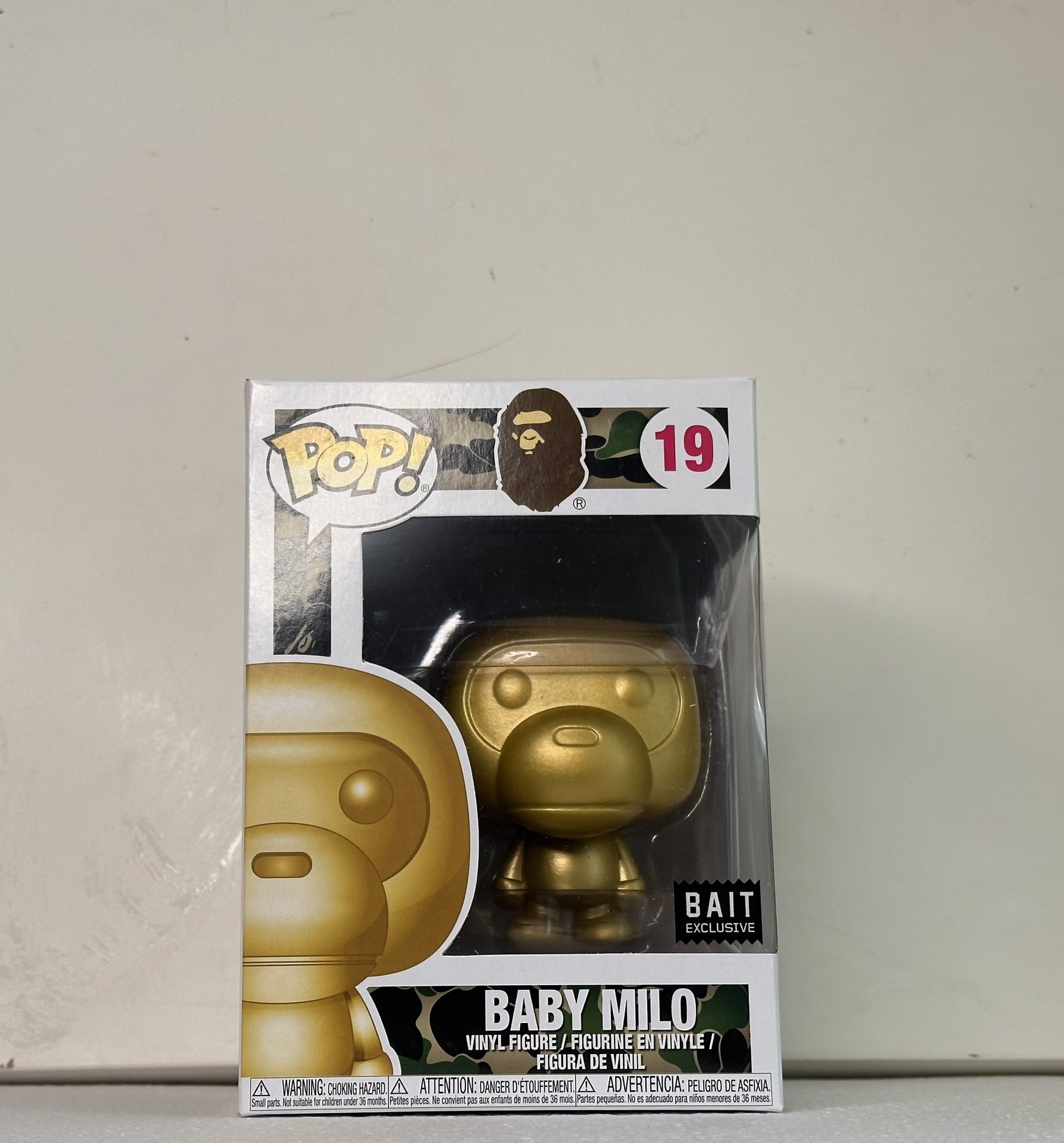 Funko Pop Baby Milo Bape Bait Exclusive Gold Variant 19