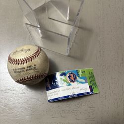 New York Mets Baseball And Ticket 