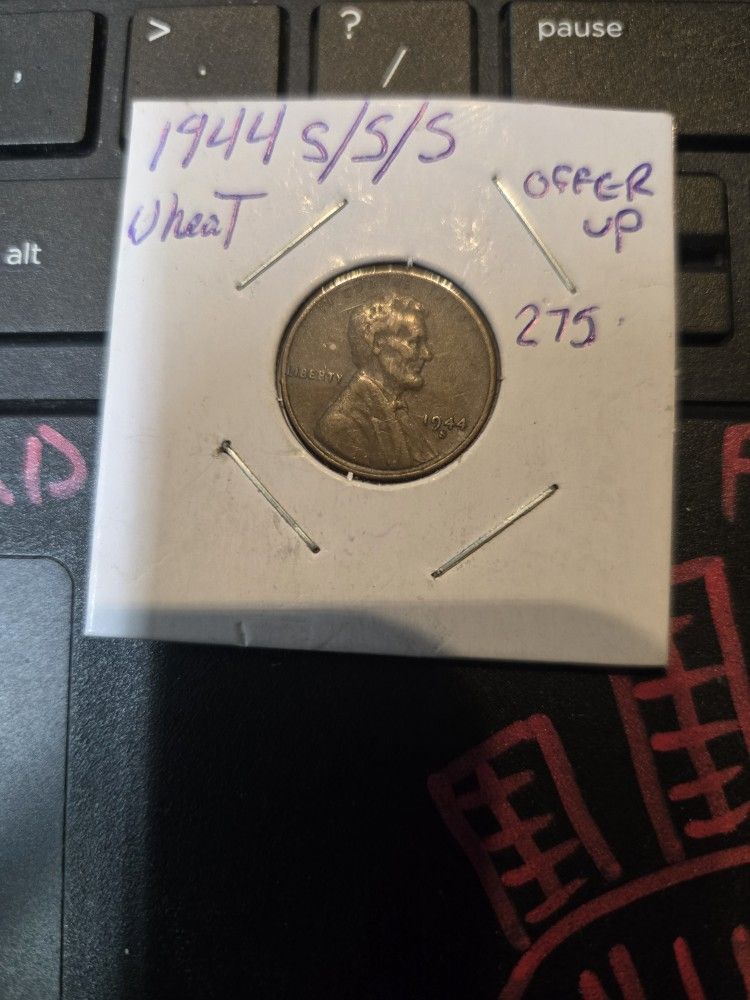 1944 s ovee s over s mint mark wheat Cent