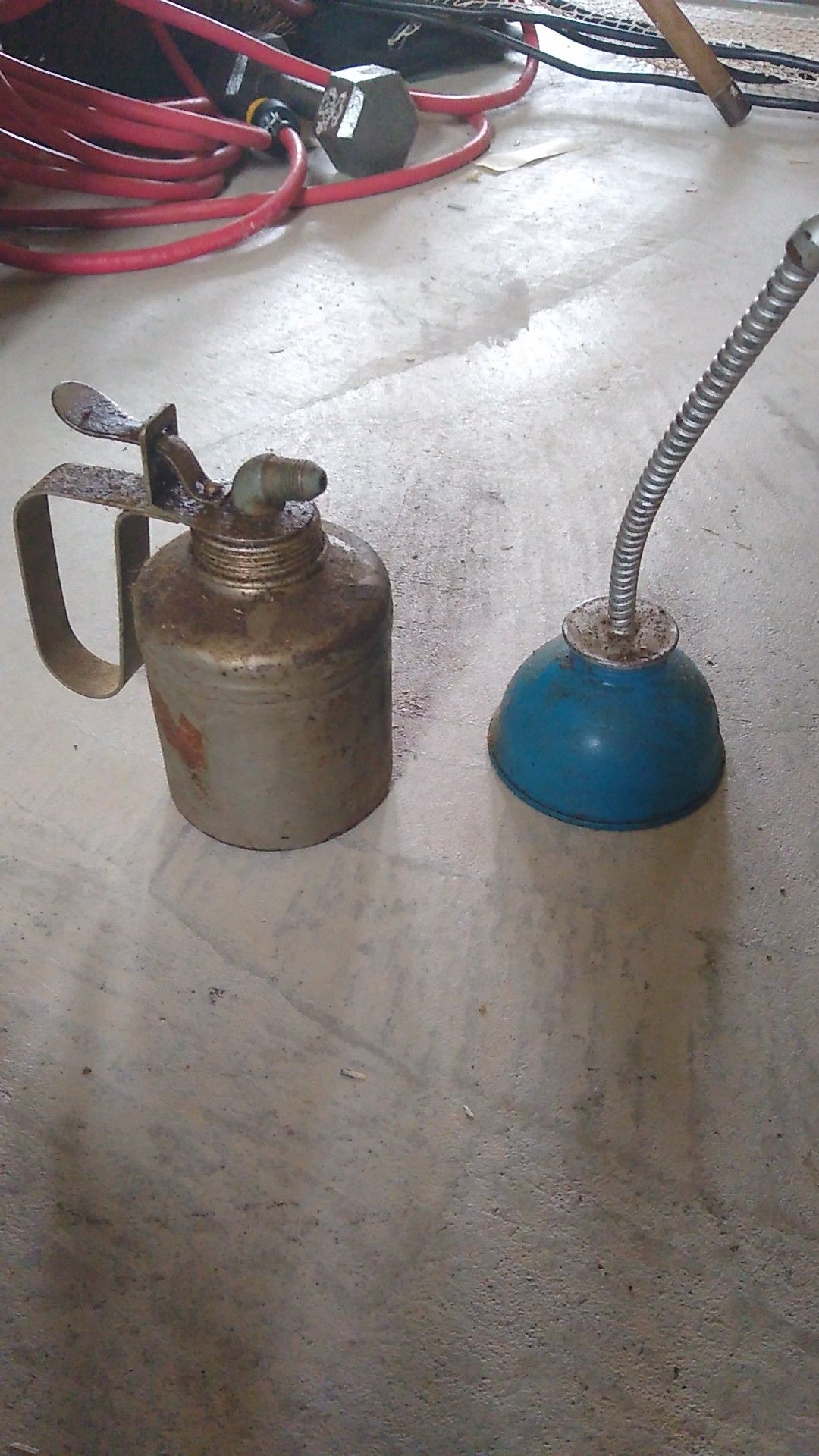 Vintage oil cans