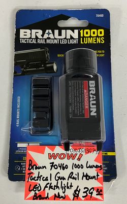 Braun 70(contact info removed) Lumens Tactical Gun  Rail Mount LED Flashlight Brand New