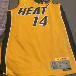 Tyler Herro 14 Trophy Gold Miami Heat Jersey