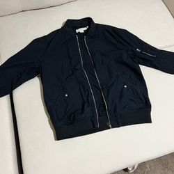 Dark Blue Bomber Jacket