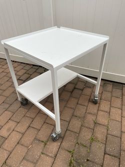 White Heavy Duty Steel Cart w/wheels