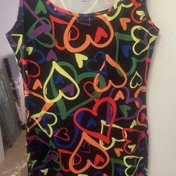 Women’s hearts print dress