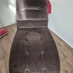 Brown Suede Like Lounge Chair