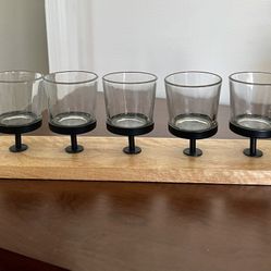 Wood Tea Light Candle Holder